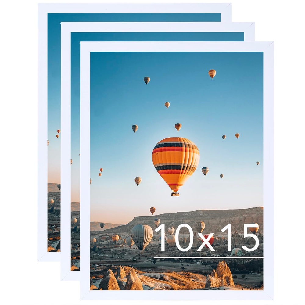 NEW Set of 3 10x15 White Picture Frames Shatter Resistant
Vertical or Horizontal